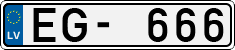 License plate of Latvia, Regular car plates