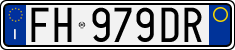 License plate of Italy, Cars (1994 year series)