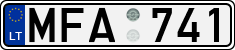 License plate of Lithuania, Cars