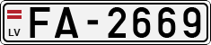 License plate of Latvia, Regular car plates