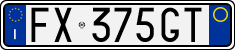 License plate of Italy, Cars (1994 year series)