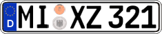 German license plate, Regular plates