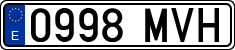 License plates of Spain, Ordinary (2000)