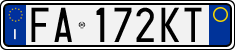 License plate of Italy, Cars (1994 year series)