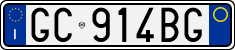 License plate of Italy, Cars (1994 year series)