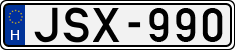 license plates of Hungary, Cars (1990)