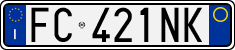 License plate of Italy, Cars (1994 year series)