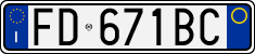 License plate of Italy, Cars (1994 year series)