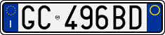 License plate of Italy, Cars (1994 year series)