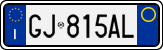 License plate of Italy, Cars (1994 year series)