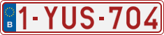 License plate of Belgium, Regular plates (2010)