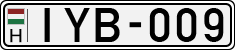 license plates of Hungary, Cars (1990)