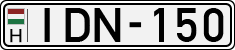 license plates of Hungary, Cars (1990)