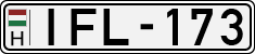 license plates of Hungary, Cars (1990)