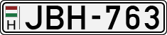 license plates of Hungary, Cars (1990)