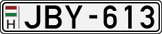 license plates of Hungary, Cars (1990)