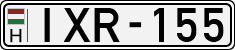 license plates of Hungary, Cars (1990)