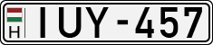 license plates of Hungary, Cars (1990)