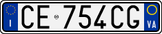 License plate of Italy, Cars (1994 year series)