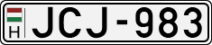 license plates of Hungary, Cars (1990)
