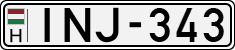 license plates of Hungary, Cars (1990)