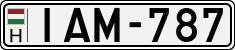 license plates of Hungary, Cars (1990)