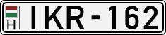 license plates of Hungary, Cars (1990)