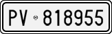 License plate of Italy, Cars (1927 year series)