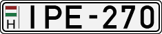 license plates of Hungary, Cars (1990)