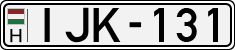 license plates of Hungary, Cars (1990)