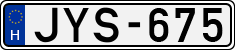 license plates of Hungary, Cars (1990)