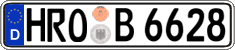 German license plate, Regular plates