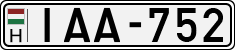 license plates of Hungary, Cars (1990)