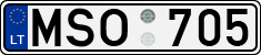 License plate of Lithuania, Cars