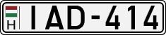 license plates of Hungary, Cars (1990)