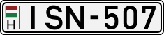 license plates of Hungary, Cars (1990)