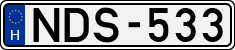 license plates of Hungary, Cars (1990)