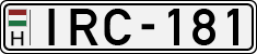 license plates of Hungary, Cars (1990)