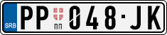 License plate of Serbia, Cars