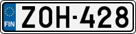 License plate of Finland, Cars