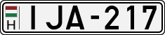license plates of Hungary, Cars (1990)