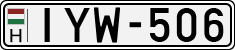 license plates of Hungary, Cars (1990)