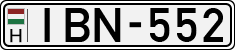 license plates of Hungary, Cars (1990)