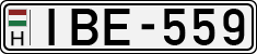 license plates of Hungary, Cars (1990)
