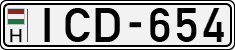 license plates of Hungary, Cars (1990)