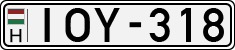 license plates of Hungary, Cars (1990)