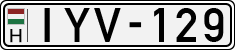 license plates of Hungary, Cars (1990)