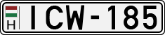 license plates of Hungary, Cars (1990)