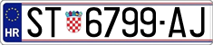 License plate of Croatia, Regular plates