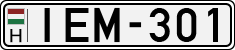 license plates of Hungary, Cars (1990)